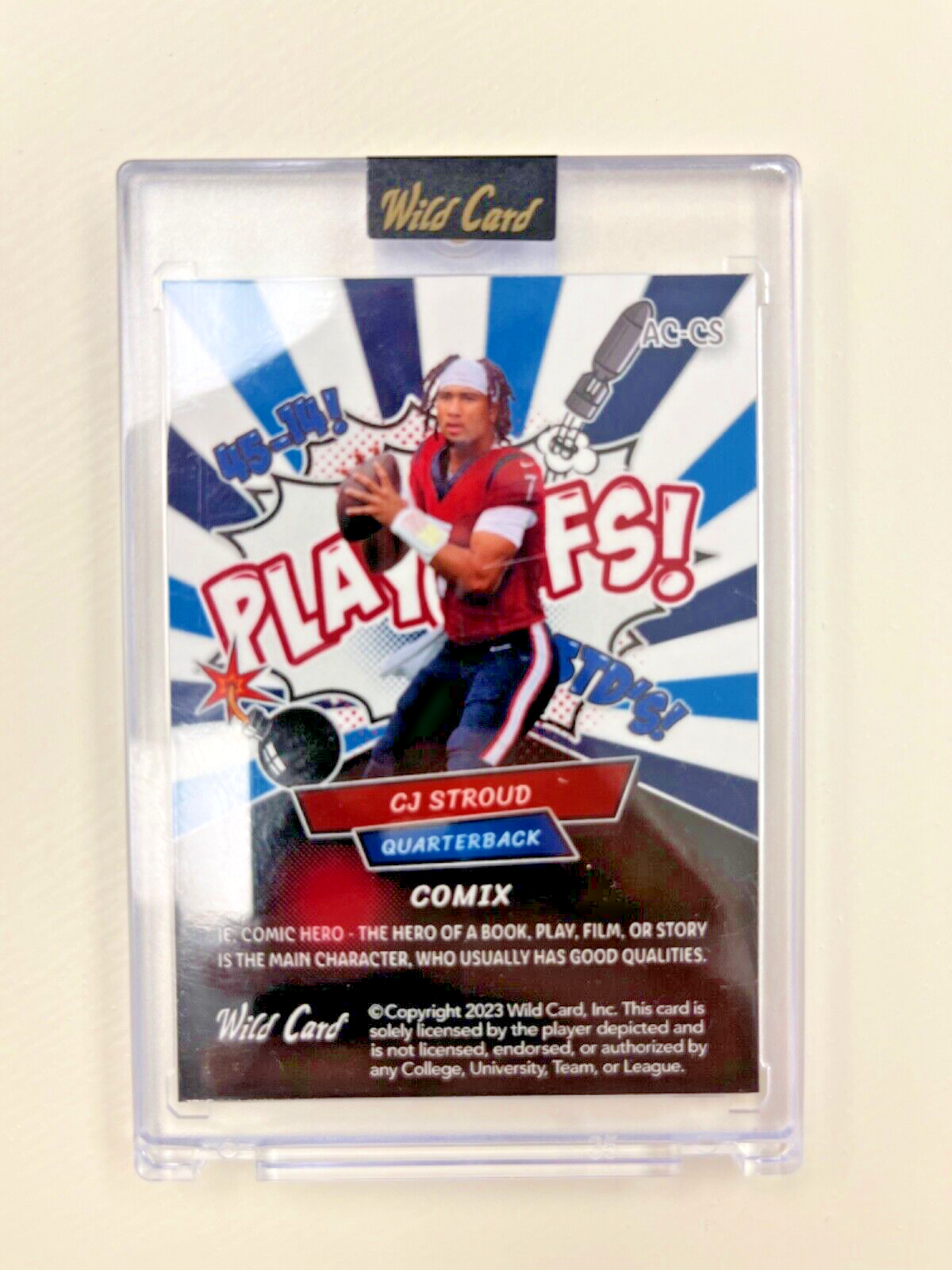 2023 CJ STROUD Wild Card Alumination Comix “PLAYOFFS” 32/50