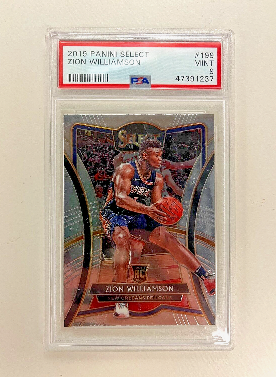 ZION WILLIAMSON 2019 Select #199 Premier Level Rookie Card PSA 9