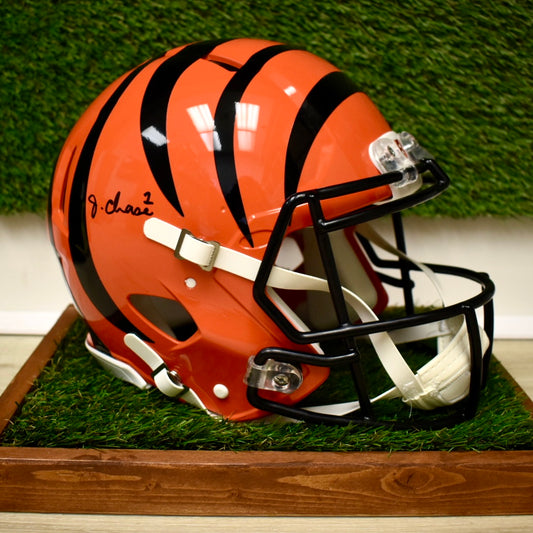 Jamarr Chase Full Size Authentic Helmet - NFL Cincinnati Bengals