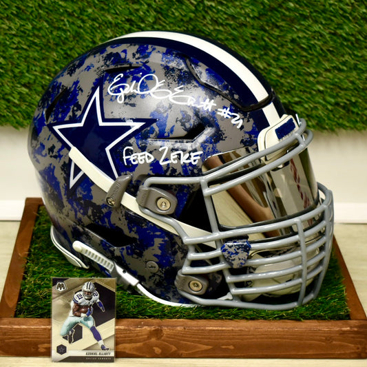 Ezekiel Elliot Custom Full Size Authentic Helmet - NFL Dallas Cowboys