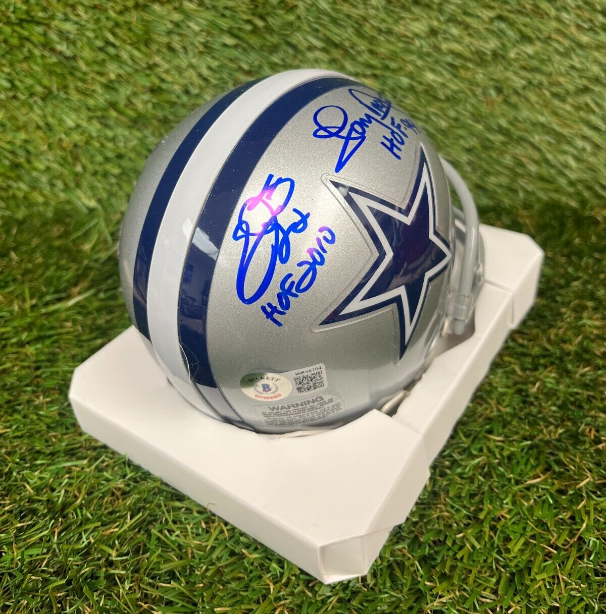 Tony Dorsett & Emmet Smith Dual Autograph Mini Helmet - NFL Dallas Cowboys