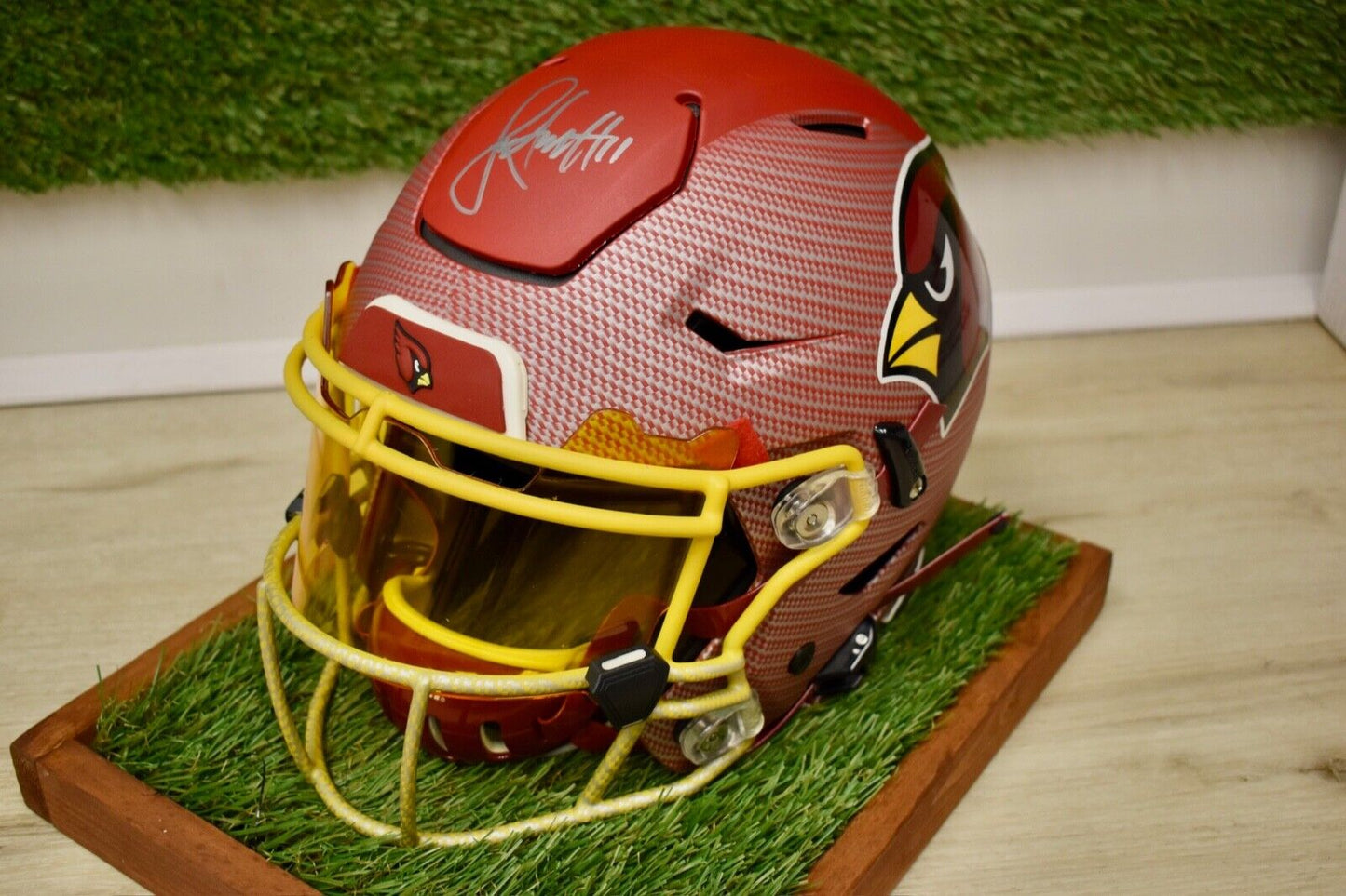 Larry Fitzgerald Signed Speed FLEX 2 Tone Cardinals Helmet w/Visor