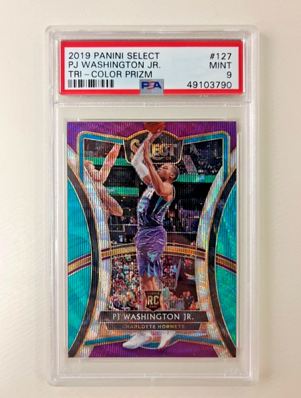 Pj Washington Jr. Panini Select TRI - COLOR PRIZM PSA 9