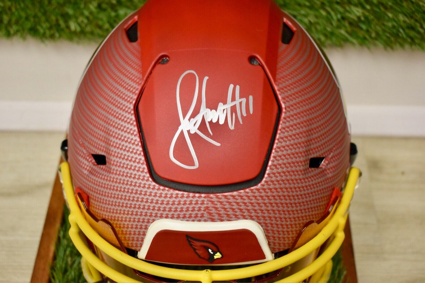 Larry Fitzgerald Signed Speed FLEX 2 Tone Cardinals Helmet w/Visor