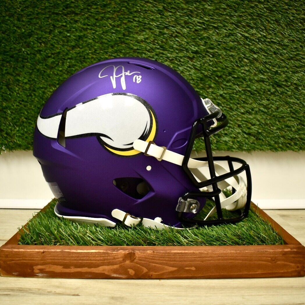 Justin Jefferson Full Size Authentic Helmet - NFL Minnesota Vikings