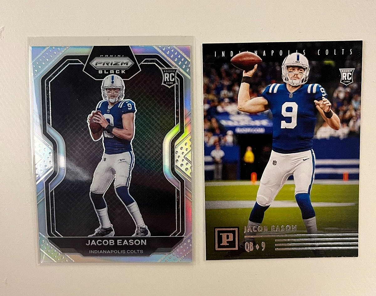 Jacob Eason Rookie Lot of 2 (Including Black Silver Prizm)