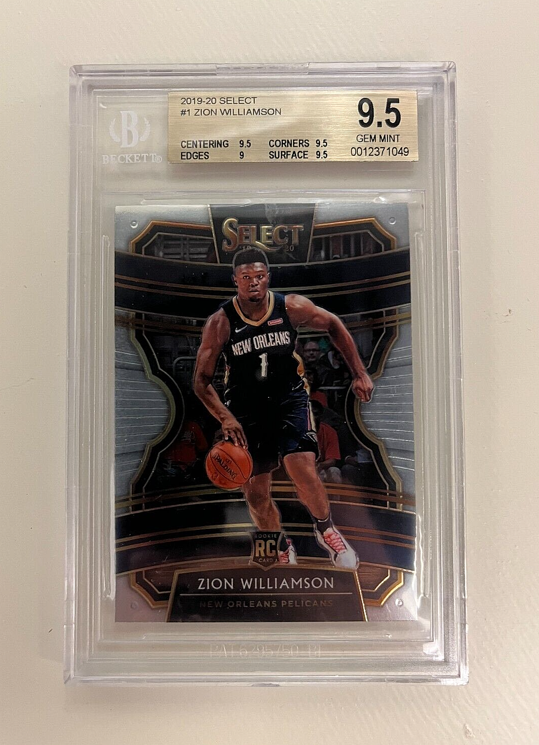 Zion Williamson 2019 Panini Select #1 BGS 9.5 Concourse Rookie Card RC