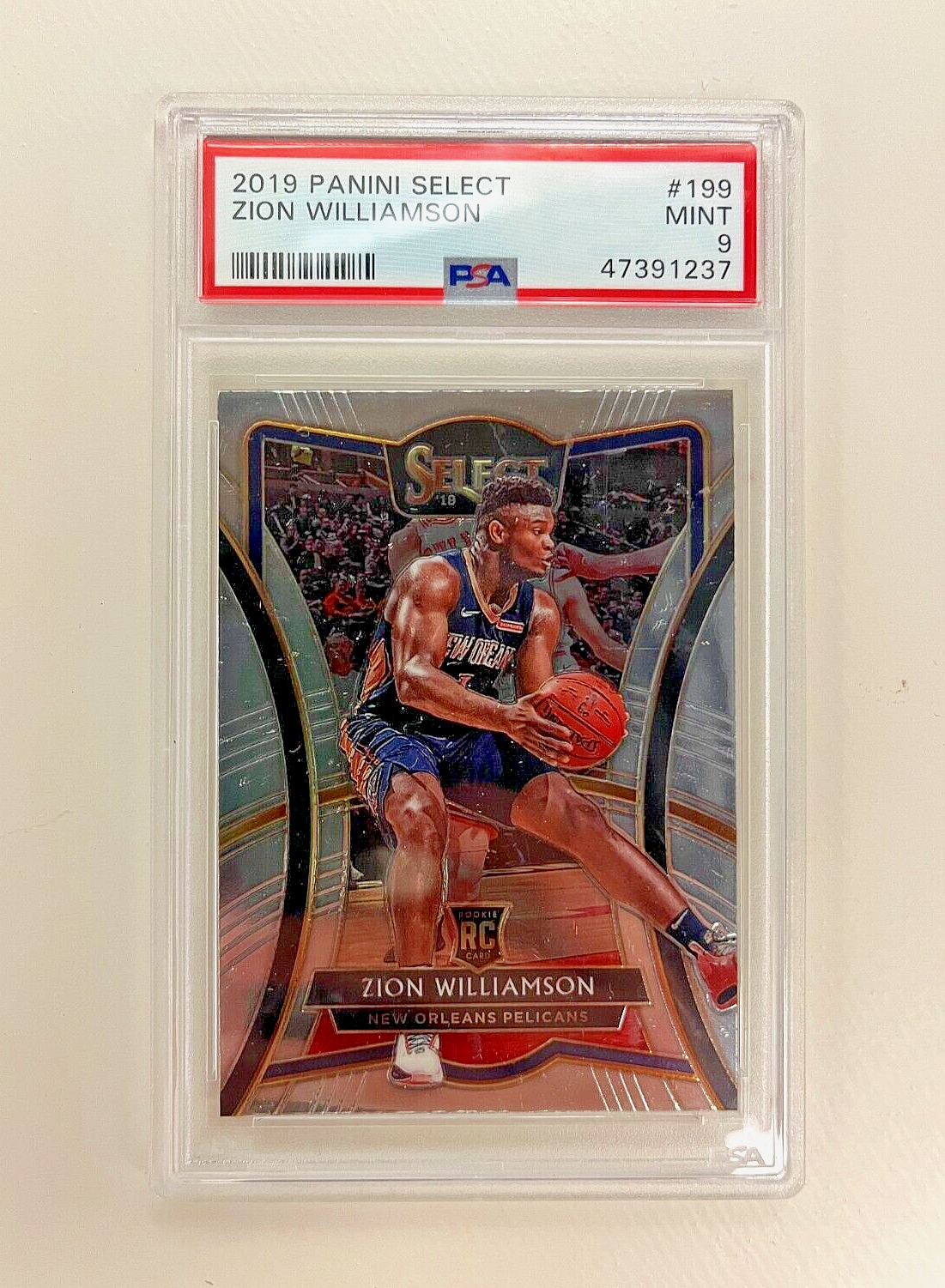 ZION WILLIAMSON 2019 Select #199 Premier Level Rookie Card  PSA 9