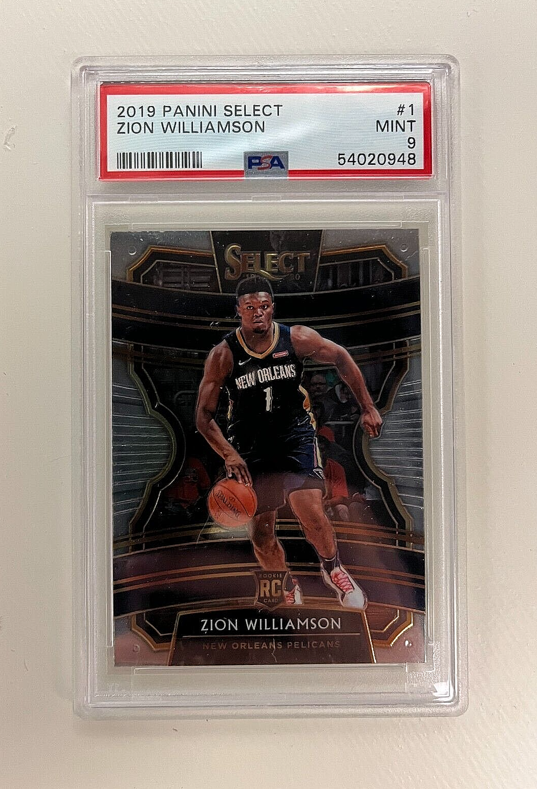 Zion Williamson 2019 Panini Select #1 PSA 9 Concourse Rookie Card RC