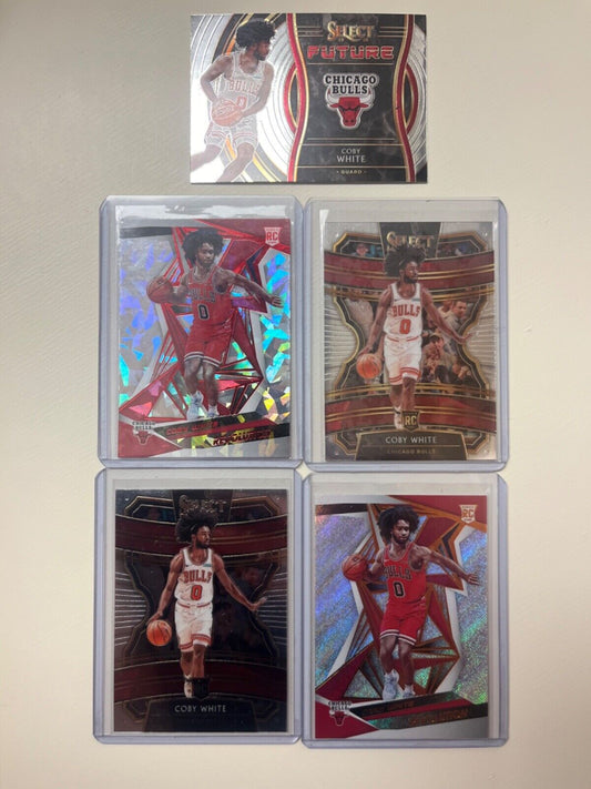 Colby White Chicago Bulls Rookie/Revolution/New Year/Insert LOT of 5