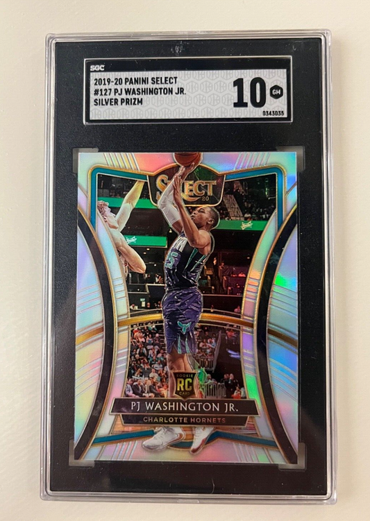 Pj Washington Jr. Panini Select Silver Prizm SGC 10