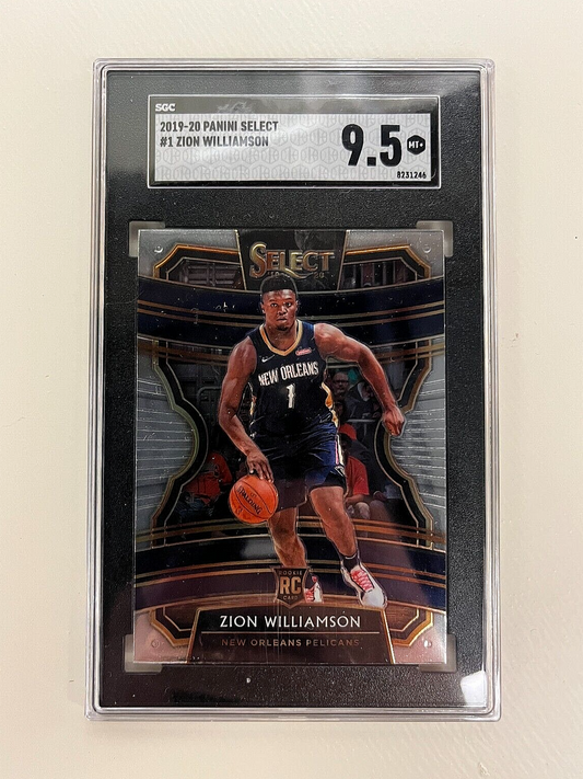 Zion Williamson 2019 Panini Select #1 SGC 9.5 Concourse Rookie Card RC