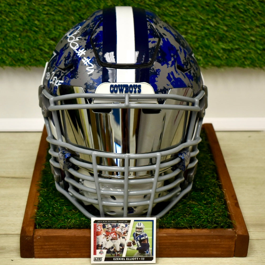 Ezekiel Elliot Custom Full Size Authentic Helmet - NFL Dallas Cowboys