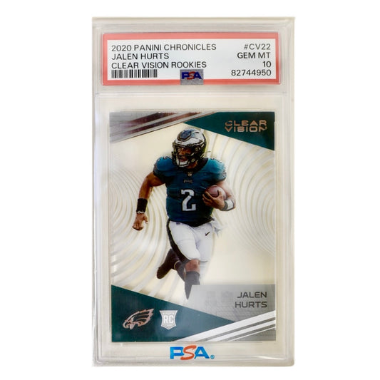 2020 Panini Chronicles Jalen Hurts Clear Vision Rookies #CV22 (PSA 10)